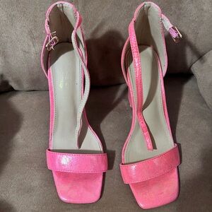Women’s Pink Ankle-Strap Heels